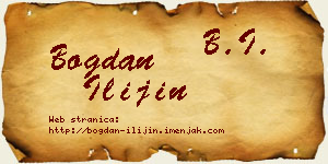 Bogdan Ilijin vizit kartica